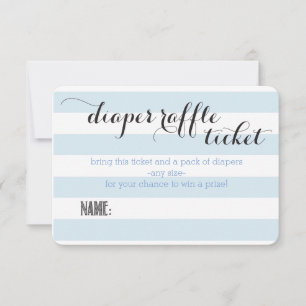 Carte Ticket de tombola de couche pour bébé Oh Baby Blue