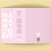 Carte Ticket modifiable en gras Texte Fête des mères ros