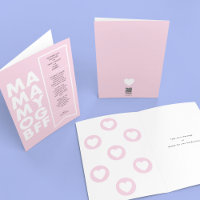 Ticket modifiable en gras Texte Fête des mères ros