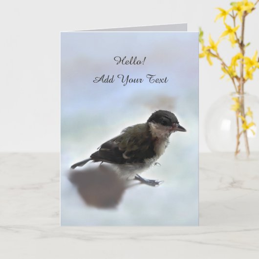 Carte Tidi my Bird le Parus Major (Fleur jaune)