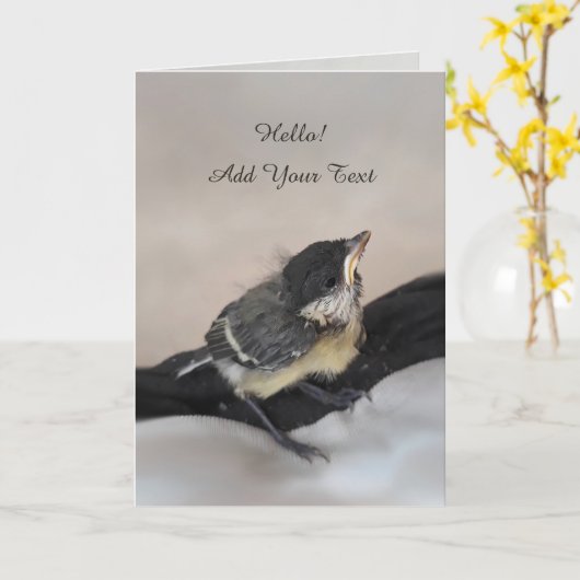 Carte Tidi my Bird le Parus Major (Fleur jaune)