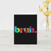 Carte Tie Dye Brah Bro Mec Salutation Argot Drôle Meme S (Fleur jaune)