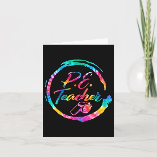 Carte Tie Dye Enseignant Enseignement Physique Pe Squad (Devant)