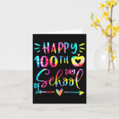 Carte Tie Dye Happy 100e jour Enseignant Étudiant 100 (Fleur jaune)