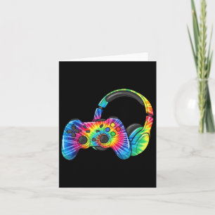 Carte Tie Dye Jeu Casque contrôleur Jeux vidéo jeu