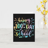 Carte Tie Dye Joyeux 100E Jour D'École S Pour Le Profess (Fleur jaune)