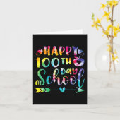 Carte Tie Dye Joyeux 100ème Jour De L'Enseignant Étudian (Fleur jaune)