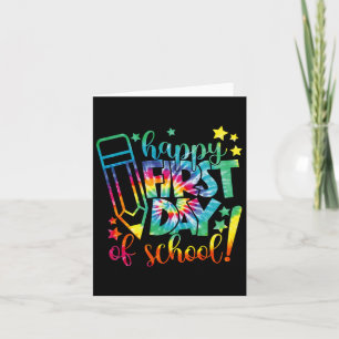 Carte Tie Dye Joyeux Premier Jour De L'École Retour À L'