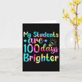 Carte Tie Dye Mes Étudiants Sont 100 Jours Enseignant Pl (Fleur jaune)