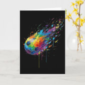 Carte Tie-dye Paint Splats Soccer Footbyll Player Fans E (Fleur jaune)