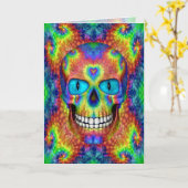 Carte Tie Dye Sky Colorful Greeting Cards & Envelopes (Fleur jaune)