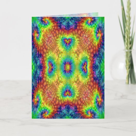 Carte Tie Dye Sky Vintage Fractal Kaleidoscope (Devant)