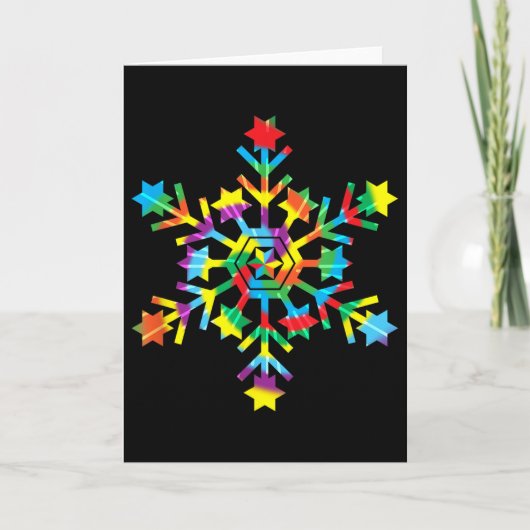 Carte Tie Dye Snowflake Retro Hipe Christmas Holiday Xma (Devant)