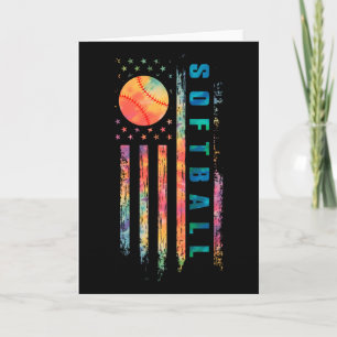 Carte Tie Dye Softll Filles Adolescentes Joueuse Softll