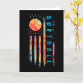 Carte Tie Dye Softll Filles Adolescentes Joueuse Softll (Fleur jaune)
