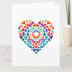 Carte Tiedye Cœur Vibrant