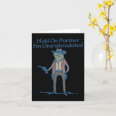 Carte Tiens-toi partenaire Je suis un cowboy grenouille  (Fleur jaune)