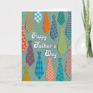 Carte Ties Groovy pour la Fête des Pères