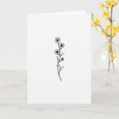 Carte Tige Fleur Blanche (Fleur jaune)
