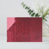 Carte Tige rose sur impression rouge (Debout devant)