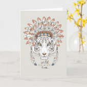 Carte Tiger Amérindien Chef (Fleur jaune)