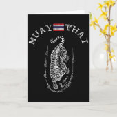 Carte Tiger de kickboxing Muay Thai formidable - Hommes (Fleur jaune)