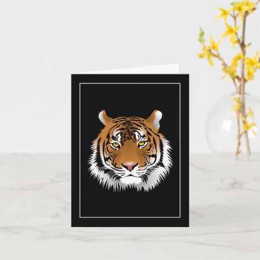 Carte Tiger Face Note (Fleur jaune)