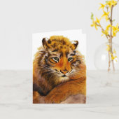 Carte Tiger Get Well (Fleur jaune)