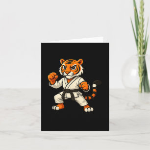 Carte Tiger Karate Funny Black Belt Boys Girls Kids
