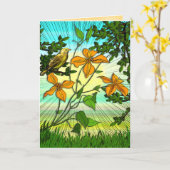 Carte Tiger Lily Morn (carte) (Fleur jaune)