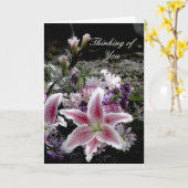 Carte Tiger Lily Thinking of You (Fleur jaune)