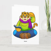 Carte Tiger Nerd avec Livre (Dos)