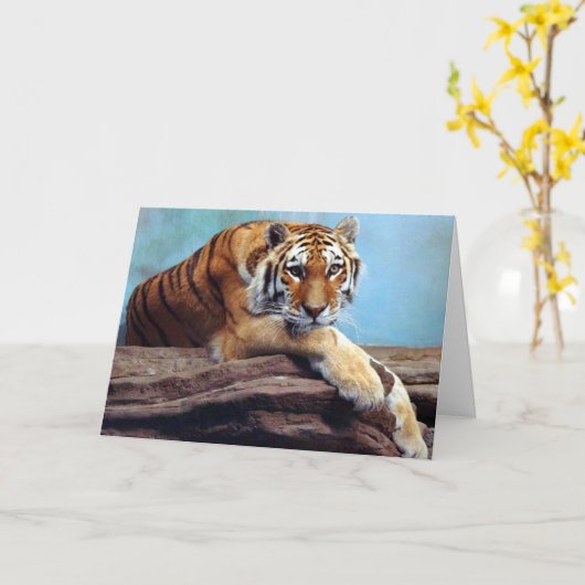 Carte Tiger "Pensez à vous" (Fleur jaune)