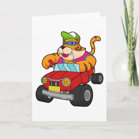 Carte Tiger with Car (Devant)