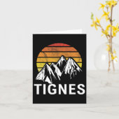 Carte Tignes France Alpes Ski Resort Snowboard (Fleur jaune)