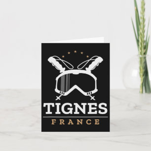 Carte Tignes France Station de ski Ski Vintage Snowboard