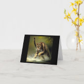 Carte Tigre (1) Chat sauvage (Fleur jaune)