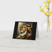 Carte Tigre (2) Chat sauvage (Fleur jaune)