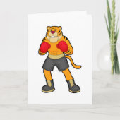 Carte Tigre à la boxe avec gants de boxe (Devant)