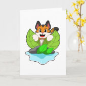 Carte Tigre à la chasse (Fleur jaune)