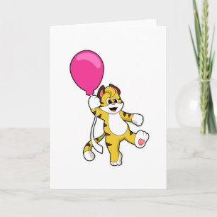 Carte Tigre avec ballon