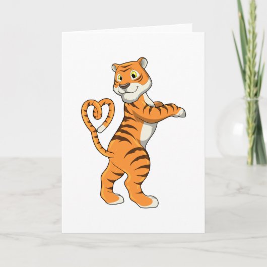 Carte Tigre avec cœur (Devant)