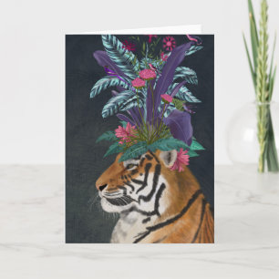 Carte Tigre avec Tropical Headpiece