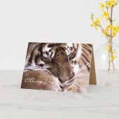 Carte Tigre avec un heart_ (Fleur jaune)