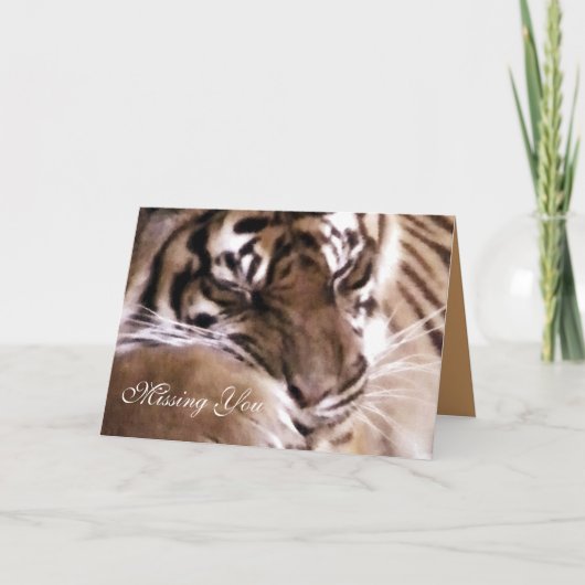 Carte Tigre avec un heart_ (Devant)