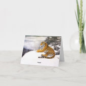 Carte tigre chinois cool moelleux repos neige falaise hi (Dos)