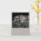 Carte Tigre couchant (Fleur jaune)