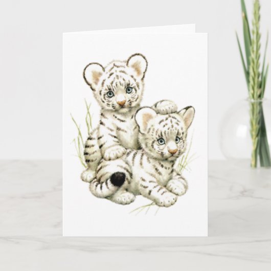 Carte Tigre CUB mignon de neige (Devant)