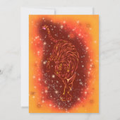 Carte Tigre De Feu Courant À Starry Night - Anniversaire (Dos)
