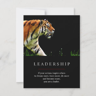 Carte Tigre de leadership motivationnel unique tendance
